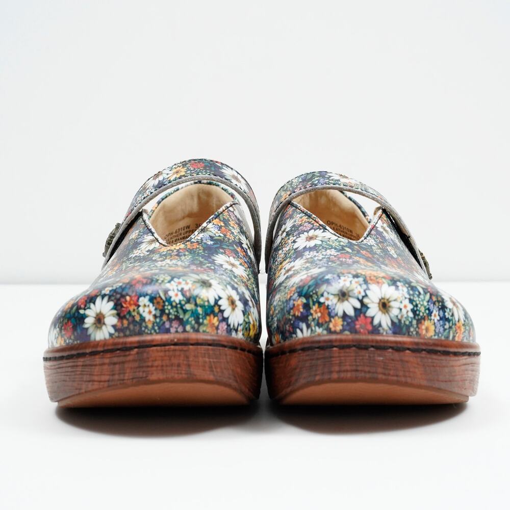 Alegria Ophelia Sugar N Spice Floral Leather Mary Jane Clogs EU 38 US 7.5 8 - Picture 10 of 11